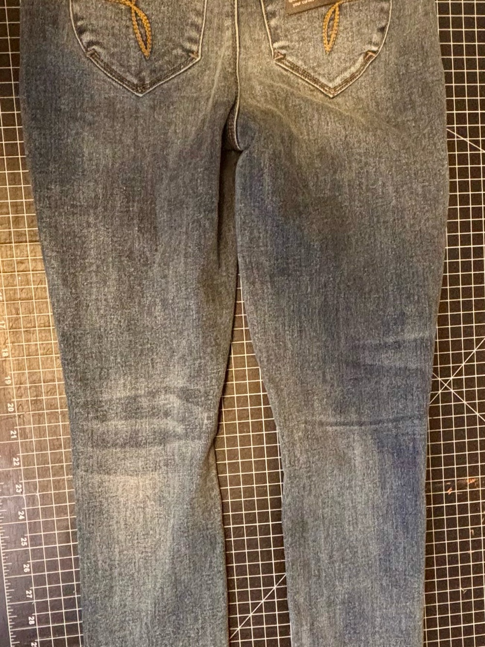 Women's Mid Wash Straight Jeans - Blue